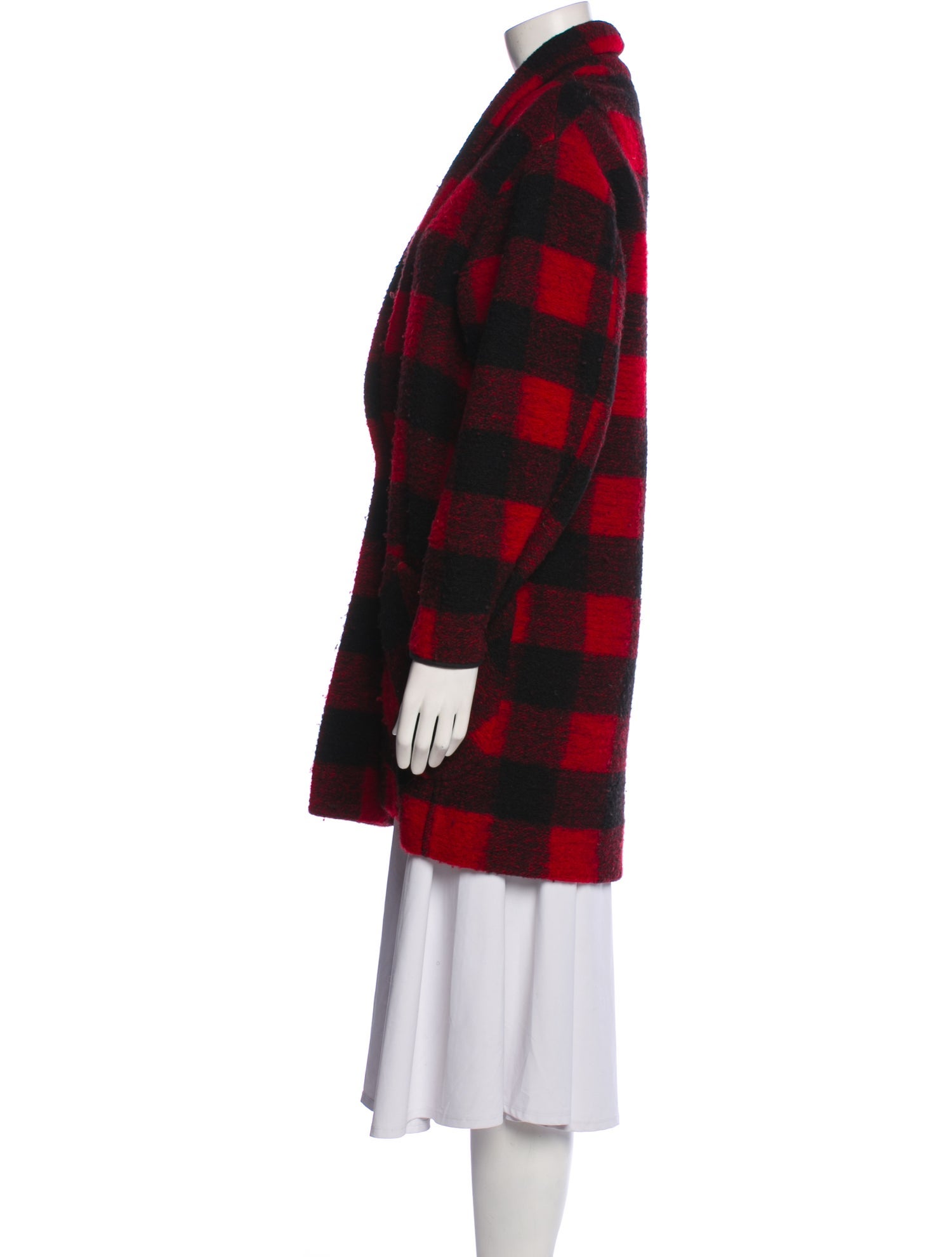 Étoile Isabel Marant Wool Plaid Print Peacoat