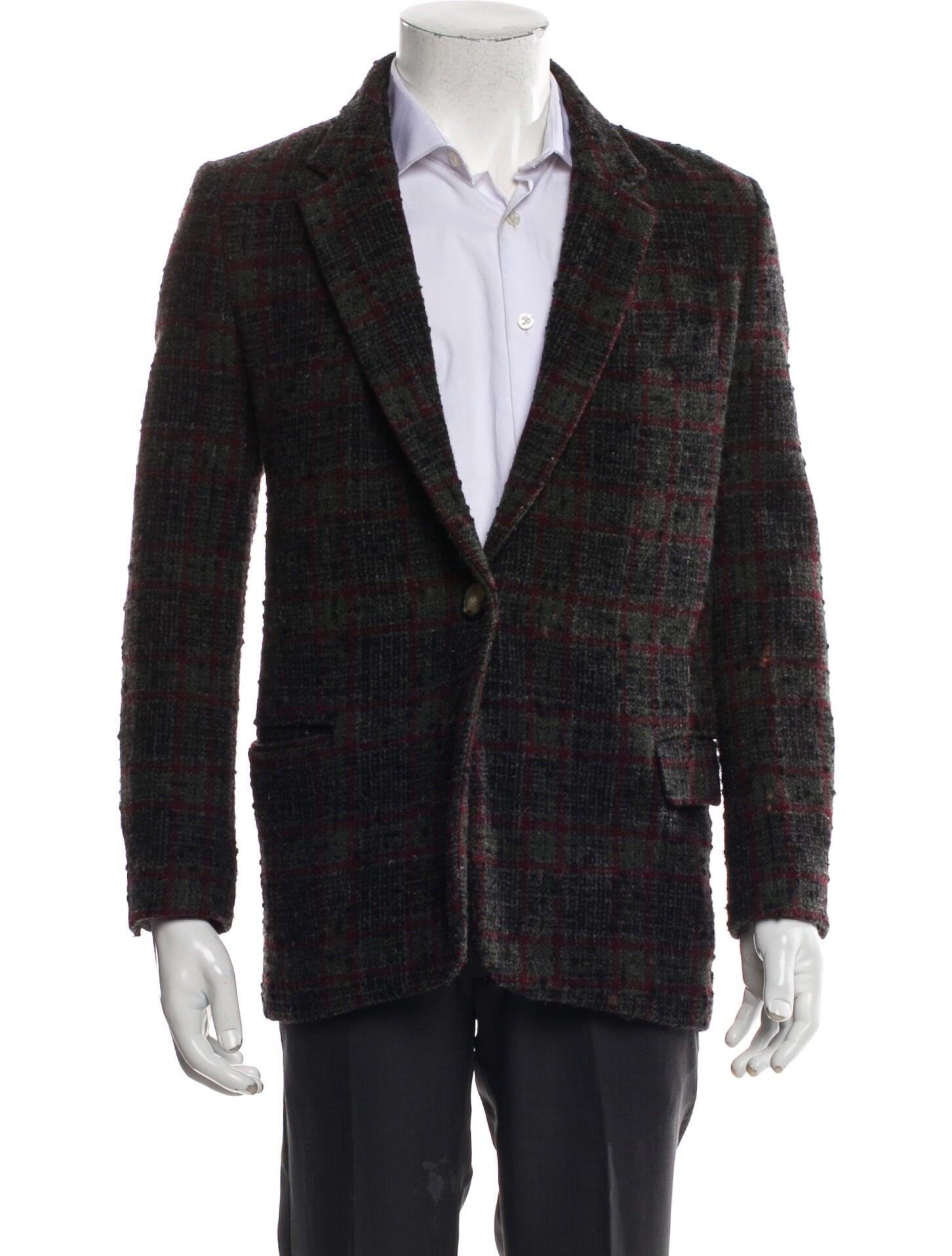 Étoile Isabel Marant Wool Plaid Print Blazer