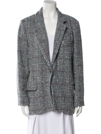 Étoile Isabel Marant Wool Plaid Print Coat