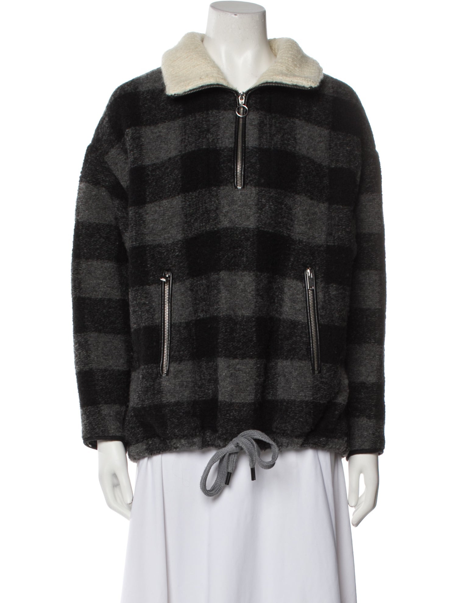 Étoile Isabel Marant Wool Plaid Print Jacket