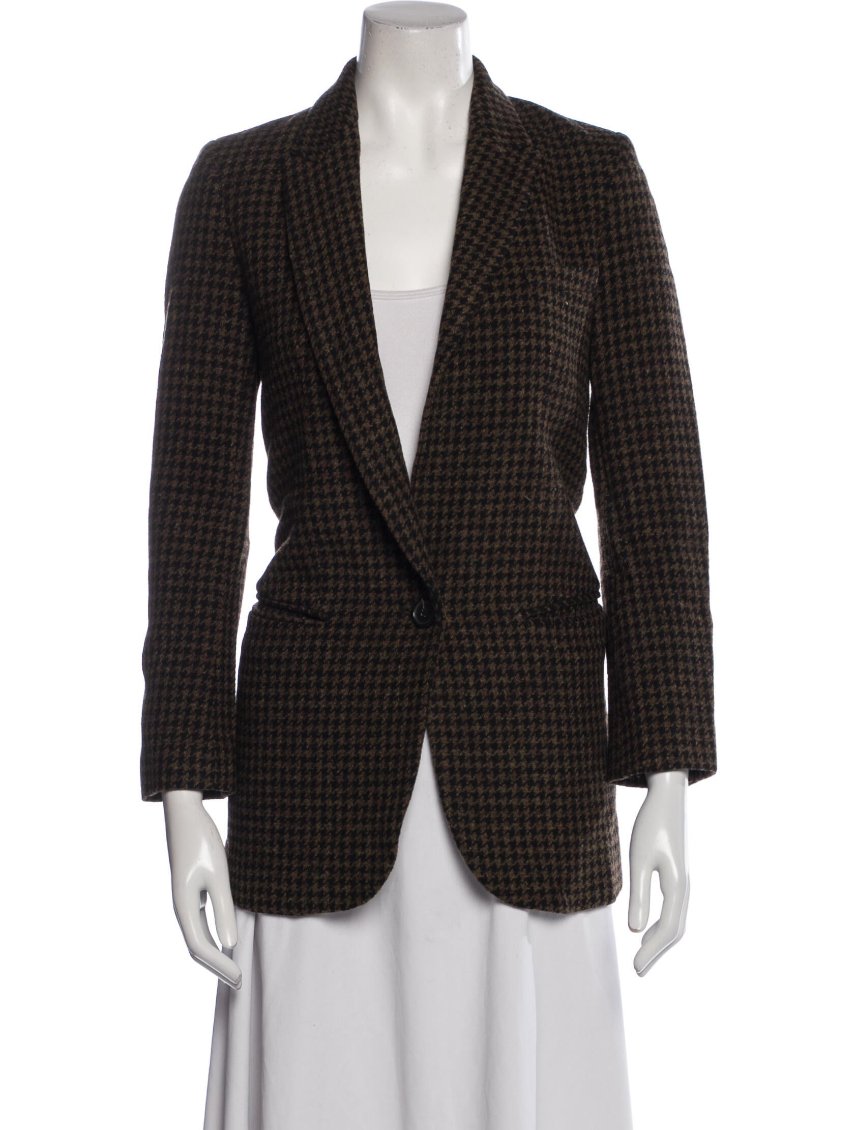 Étoile Isabel Marant Wool Houndstooth Print Blazer