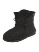 Étoile Isabel Marant Suede Fur Trim Lace-Up Boots