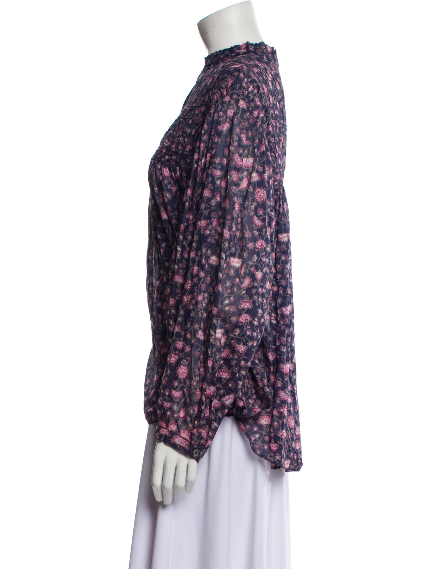 Étoile Isabel Marant Floral Print Long Sleeve Blouse