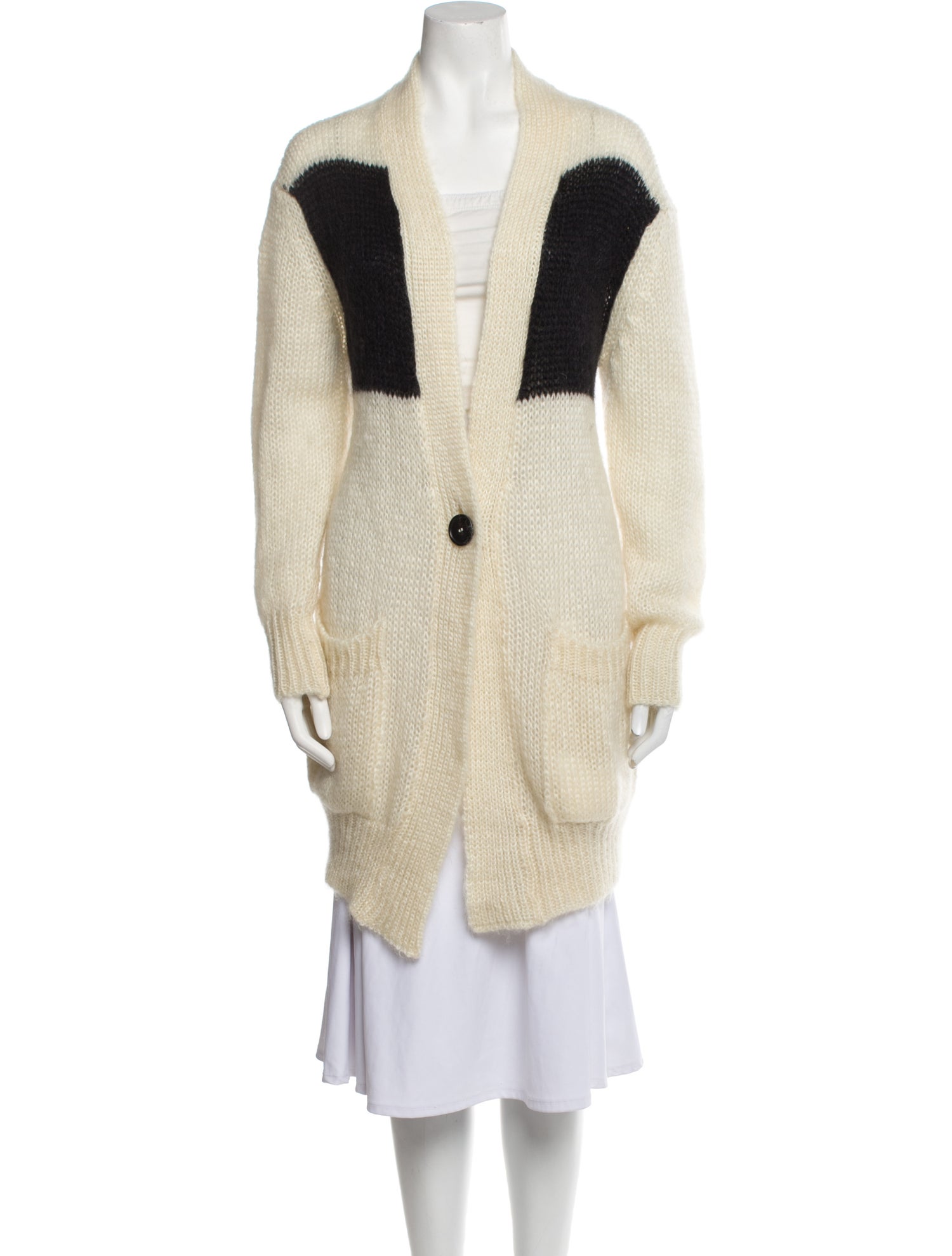 Étoile Isabel Marant Colorblock Pattern Plunge Neckline Sweater