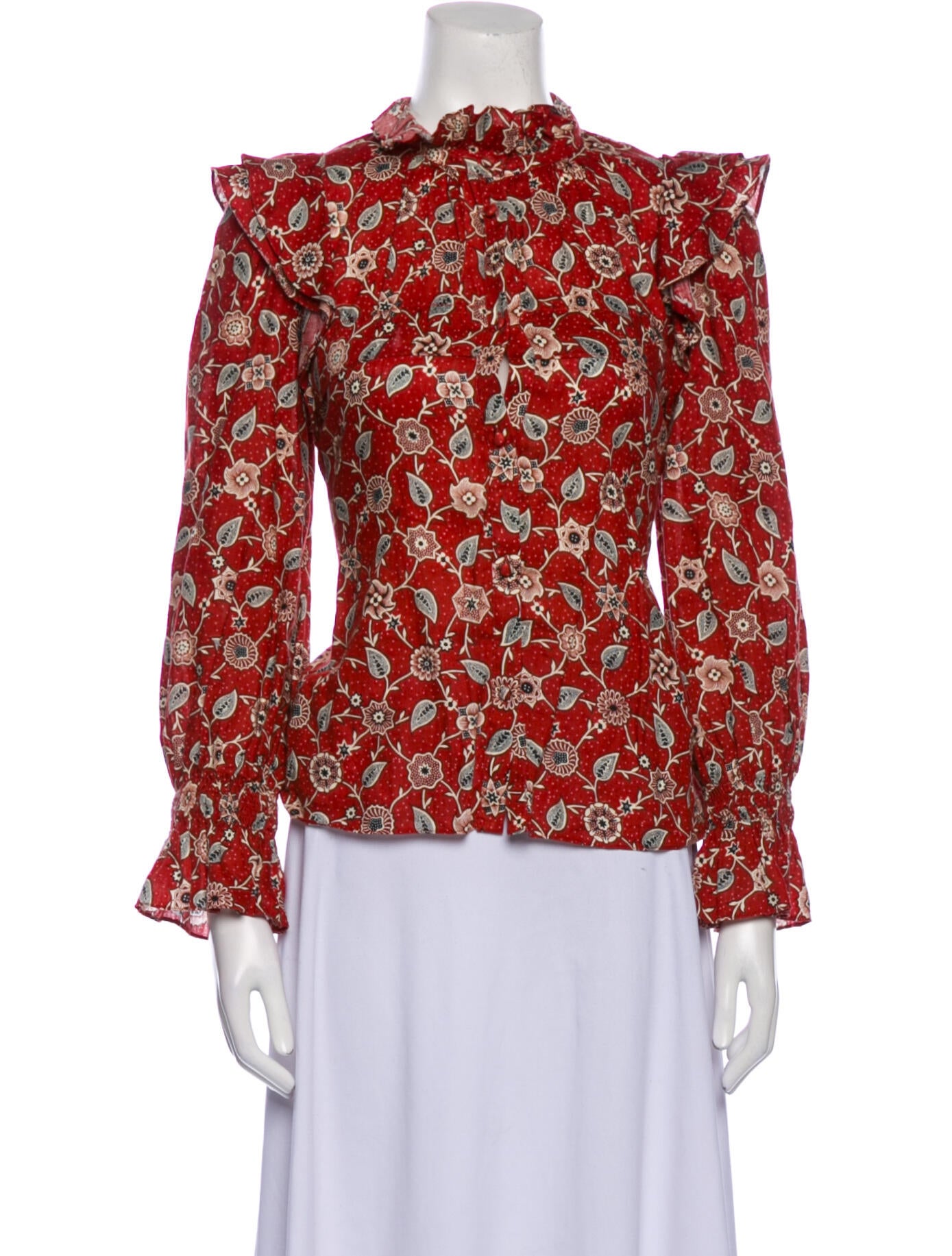 Étoile Isabel Marant Linen Floral Print Blouse