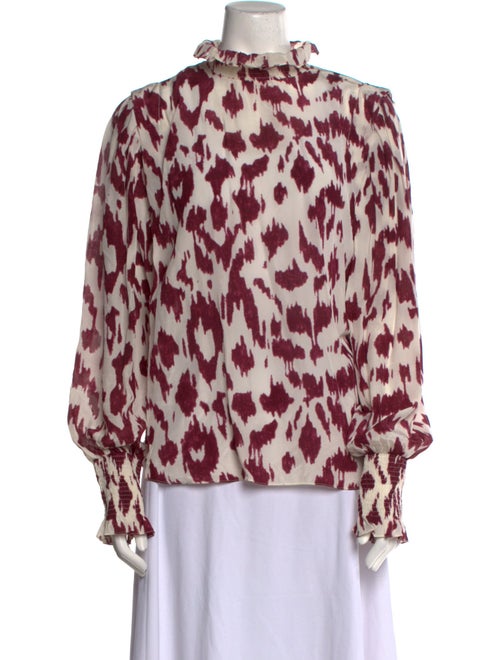 Étoile Isabel Marant Silk Animal Print Blouse