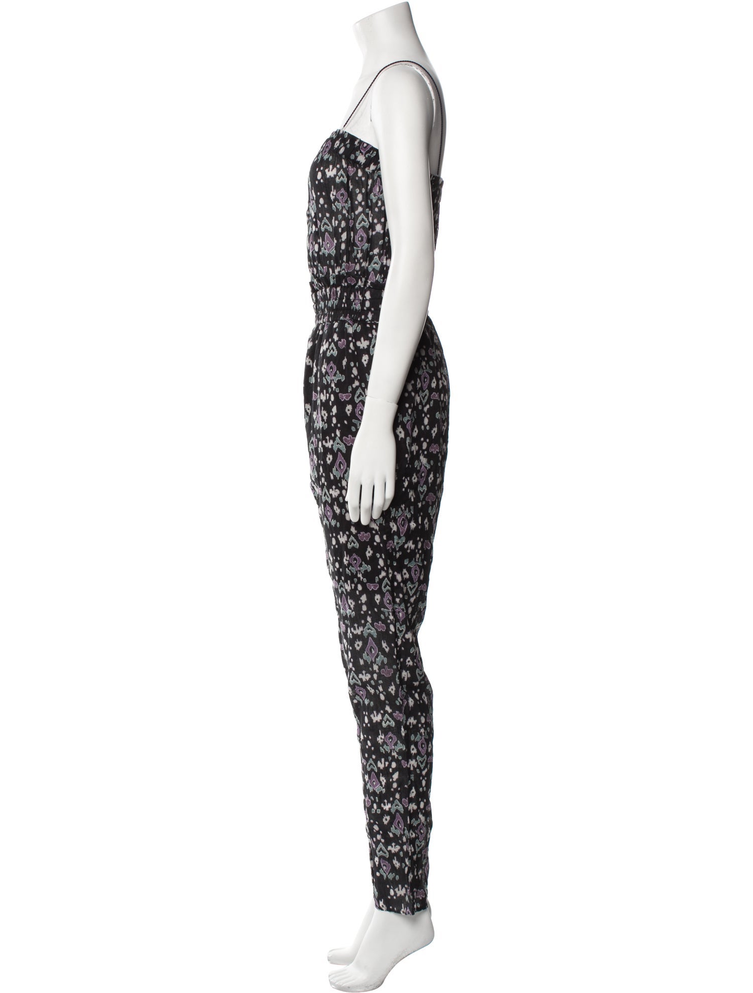 Étoile Isabel Marant Floral Print Square Neckline Jumpsuit