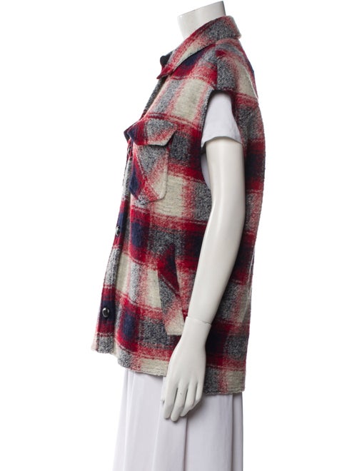 Étoile Isabel Marant Wool Plaid Print Vest