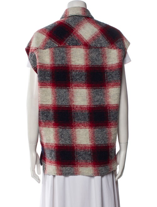 Étoile Isabel Marant Wool Plaid Print Vest