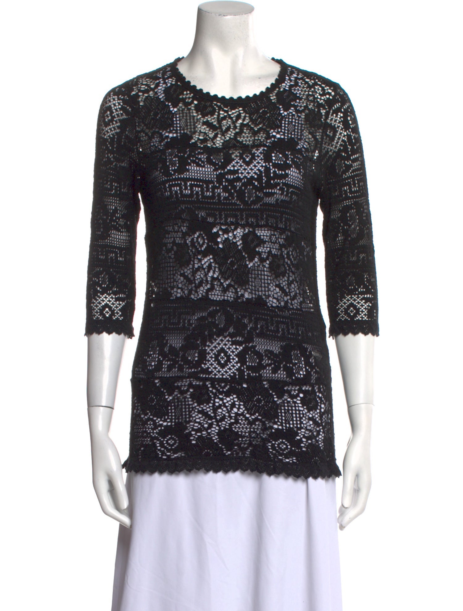 Étoile Isabel Marant Lace Pattern Crew Neck Top