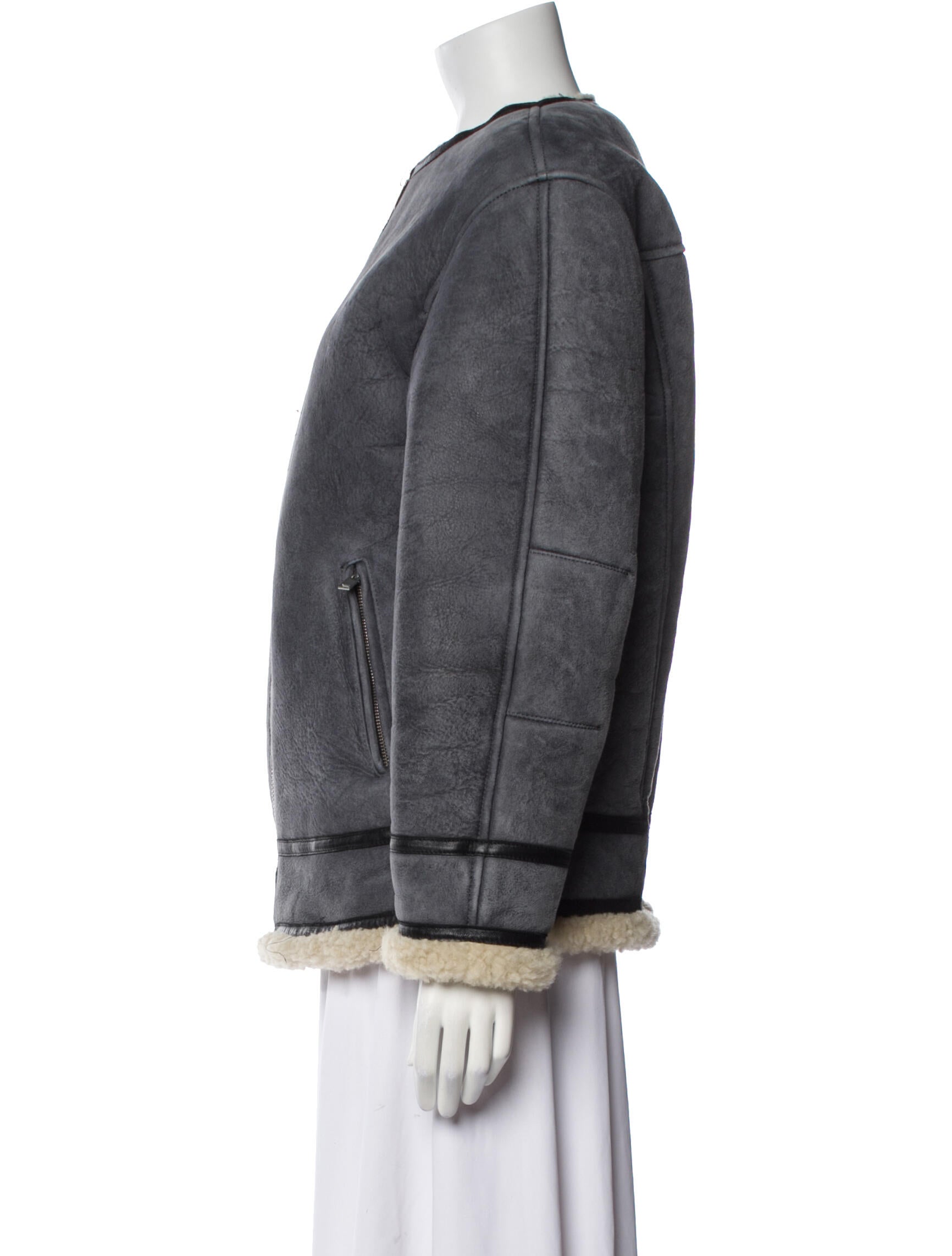 Étoile Isabel Marant Leather Faux Fur Jacket