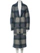 Étoile Isabel Marant Wool Plaid Print Peacoat