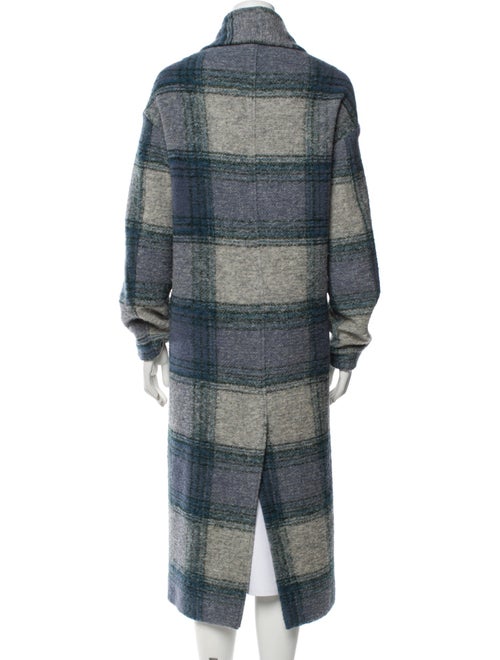 Étoile Isabel Marant Wool Plaid Print Peacoat