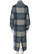 Étoile Isabel Marant Wool Plaid Print Peacoat