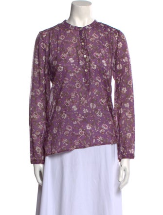 Étoile Isabel Marant Floral Print Crew Neck Blouse