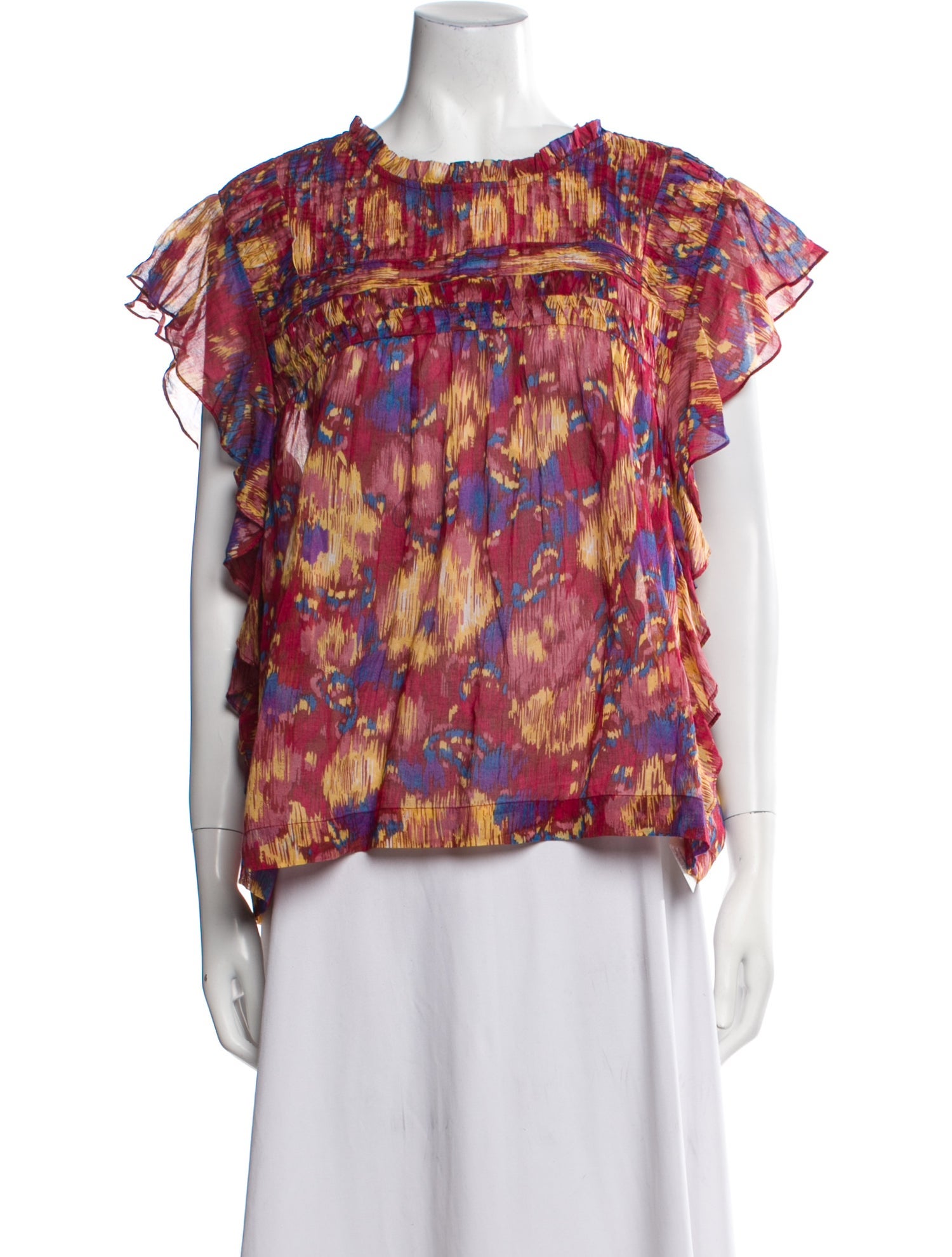 Étoile Isabel Marant Floral Print Bateau Neckline Blouse w/ Tags