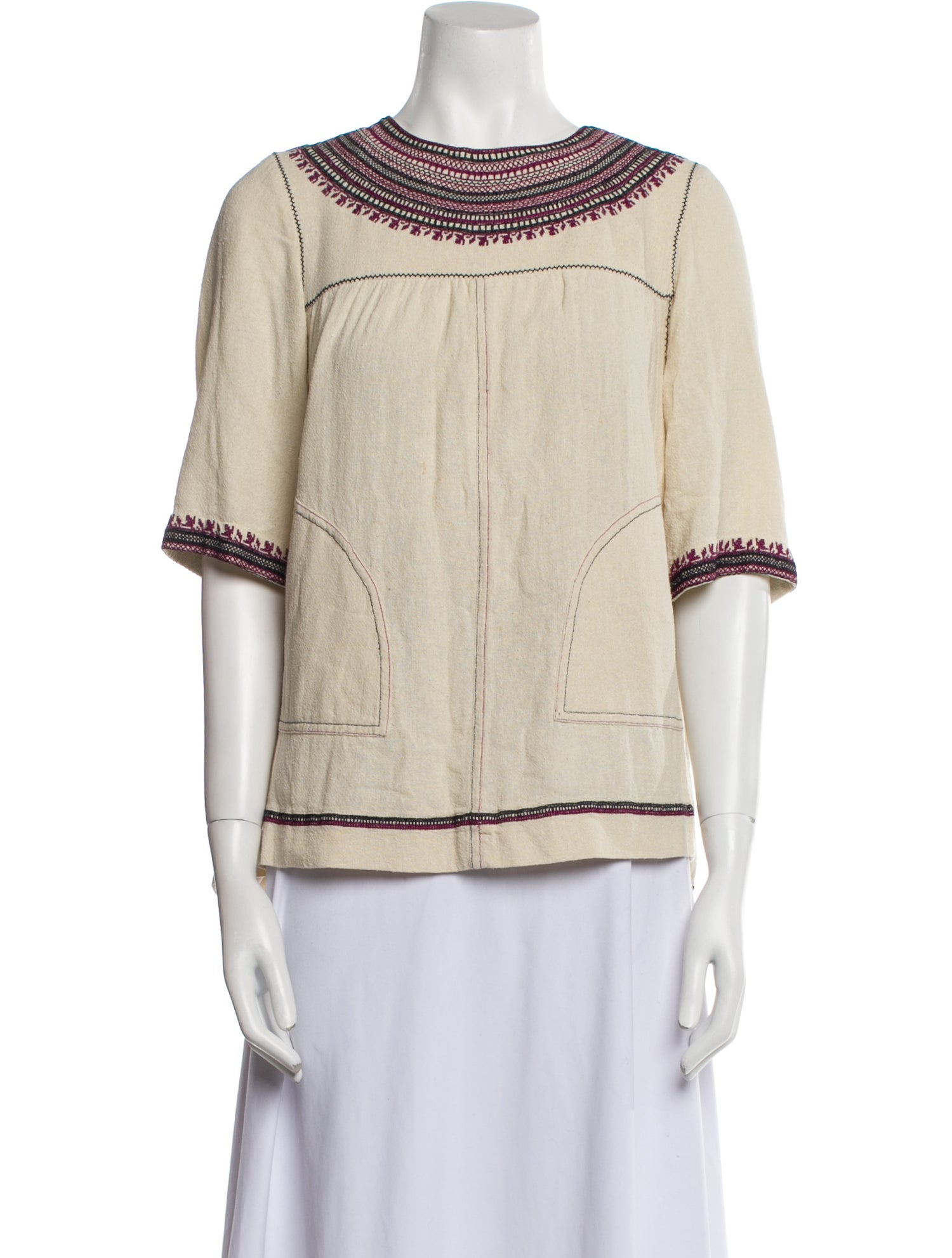 Étoile Isabel Marant Silk Bateau Neckline Blouse