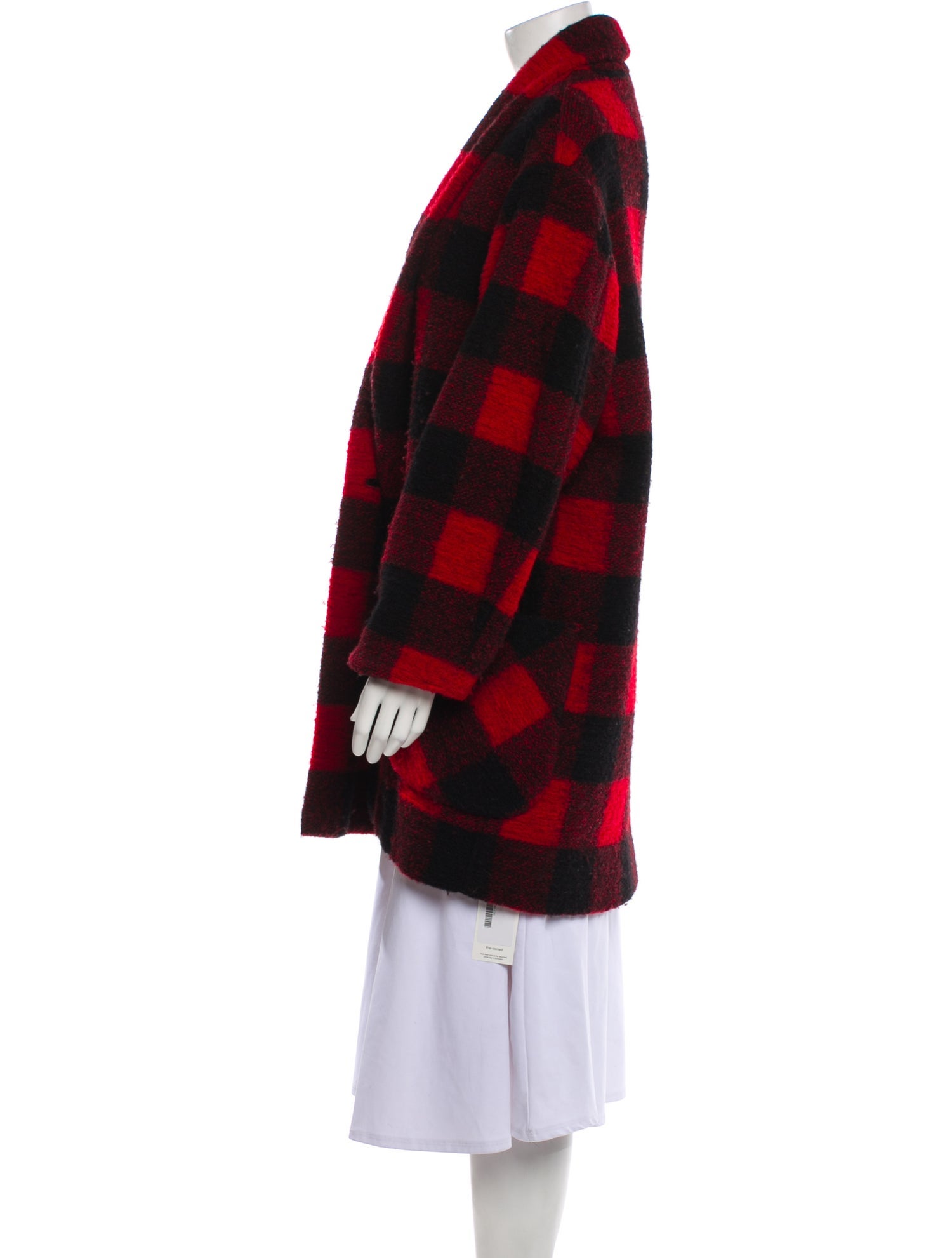 Étoile Isabel Marant Wool Plaid Print Coat