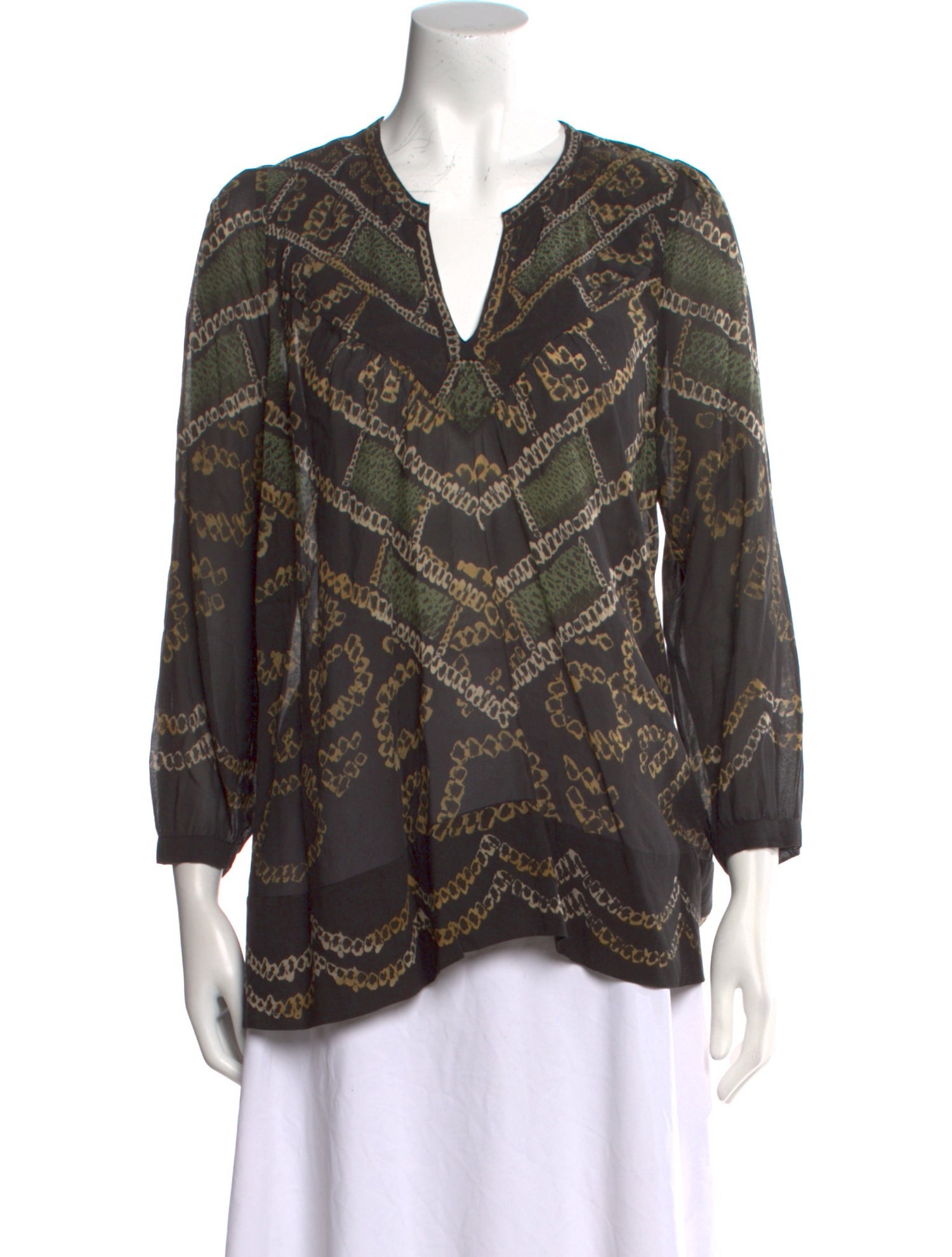 Étoile Isabel Marant Printed V-Neck Blouse