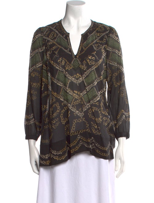 Étoile Isabel Marant Printed V-Neck Blouse