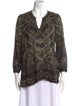 Étoile Isabel Marant Printed V-Neck Blouse