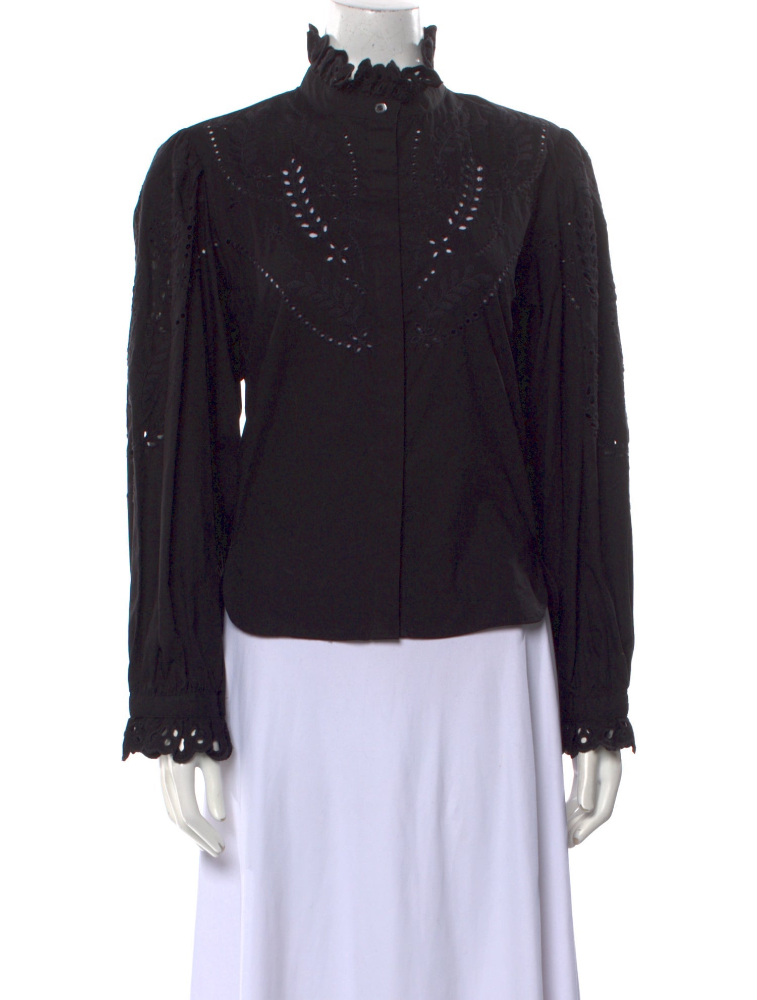 Étoile Isabel Marant Mock Neck Long Sleeve Button-Up Top w/ Tags