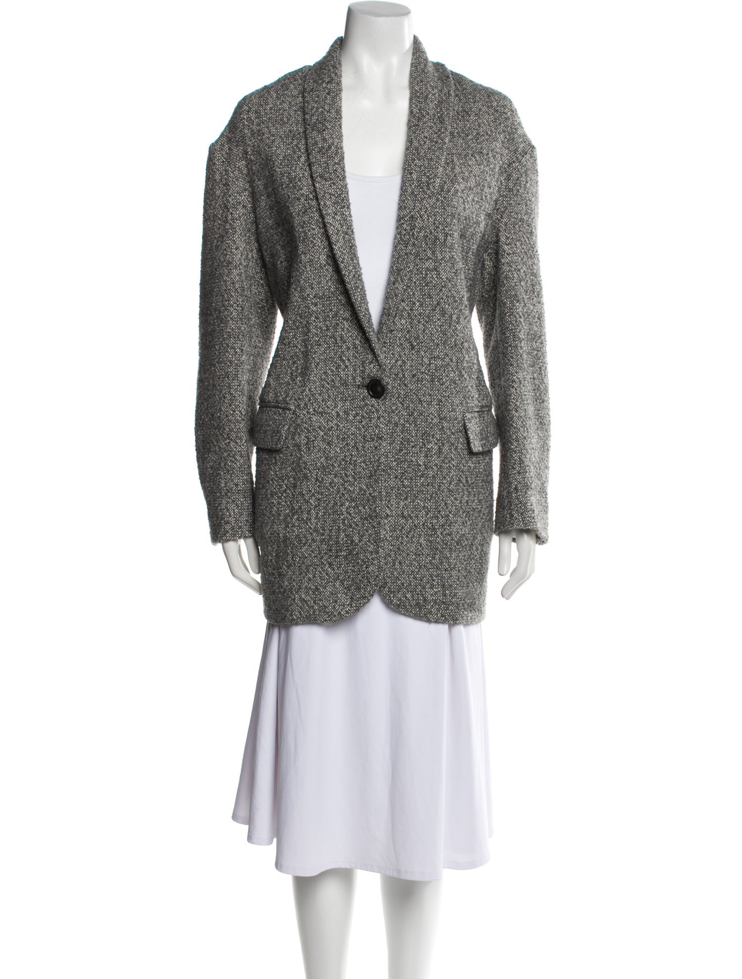 Étoile Isabel Marant Wool Tweed Pattern Peacoat