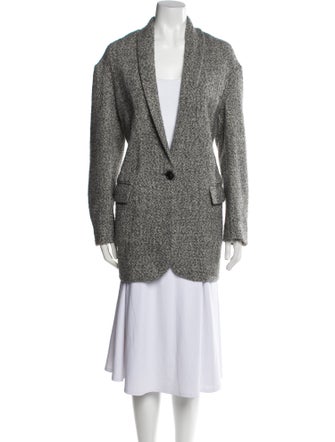 Étoile Isabel Marant Wool Tweed Pattern Peacoat
