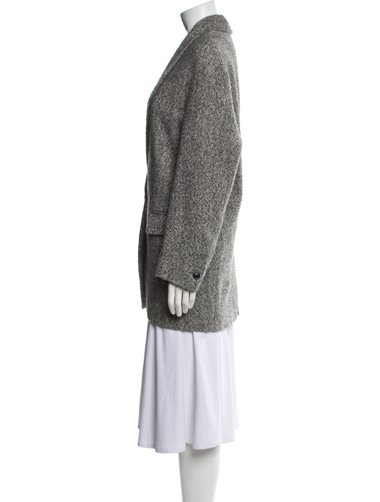 Étoile Isabel Marant Wool Tweed Pattern Peacoat