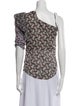 Étoile Isabel Marant Floral Print One-Shoulder Blouse