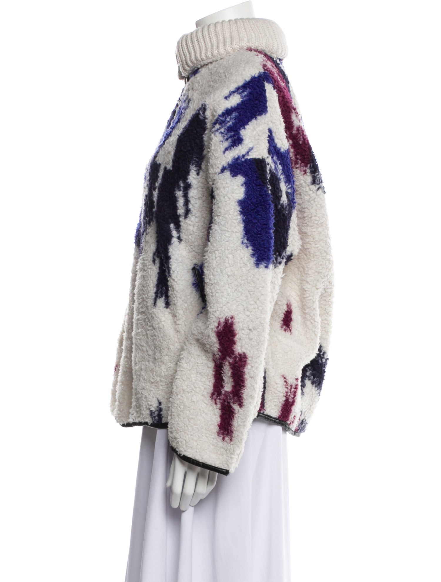 Étoile Isabel Marant Printed Faux Fur Jacket