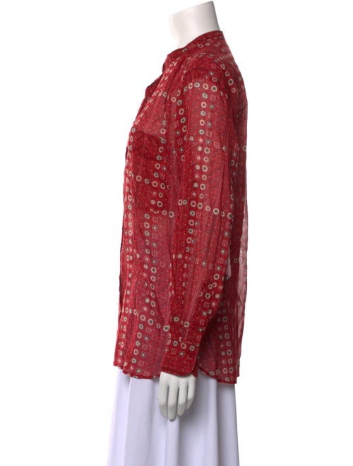 Étoile Isabel Marant Printed Long Sleeve Button-Up Top