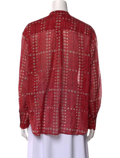Étoile Isabel Marant Printed Long Sleeve Button-Up Top