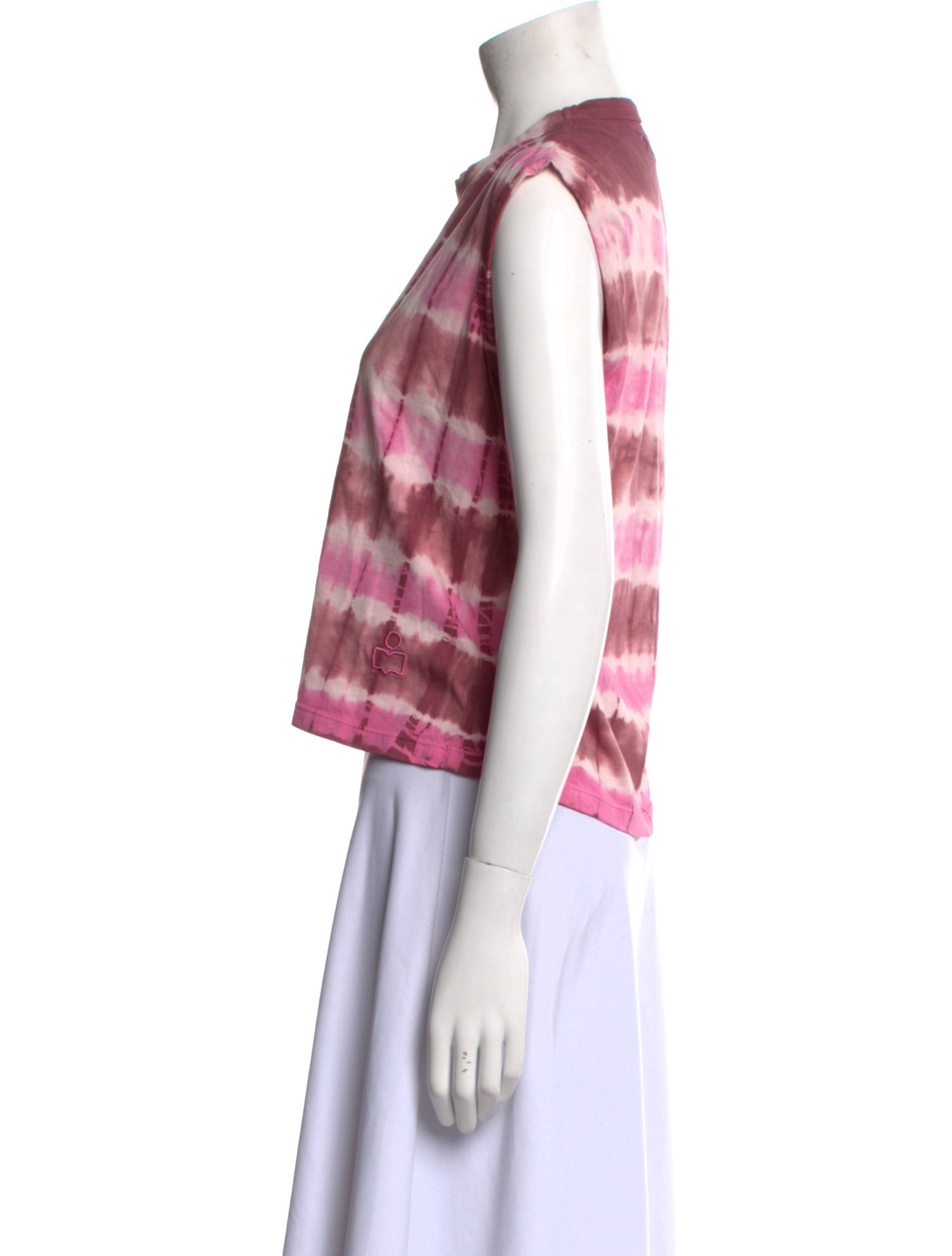 Étoile Isabel Marant Tie-Dye Print Crew Neck Crop Top