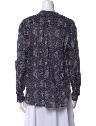 Étoile Isabel Marant Floral Print Mock Neck Blouse