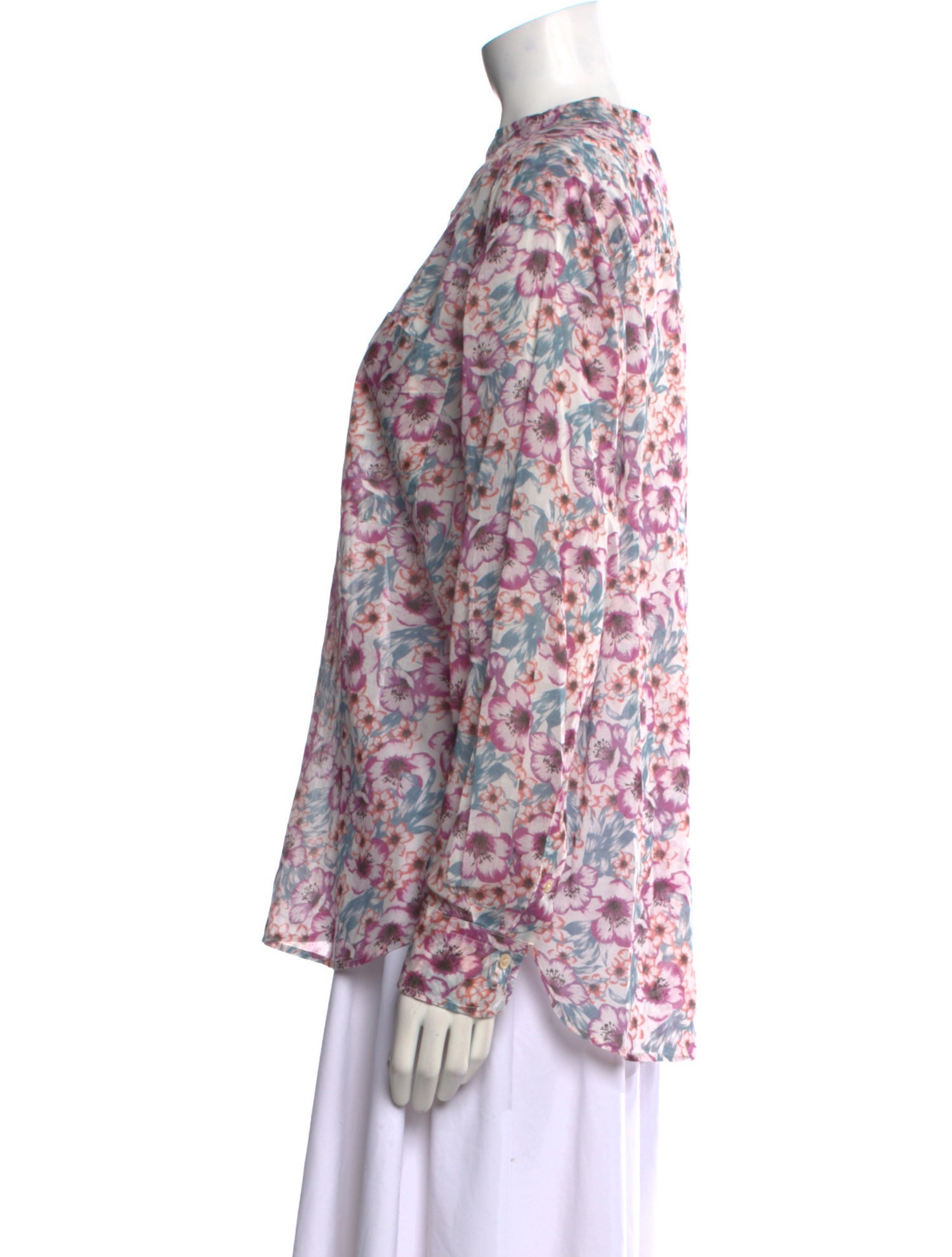 Étoile Isabel Marant Floral Print Mock Neck Blouse