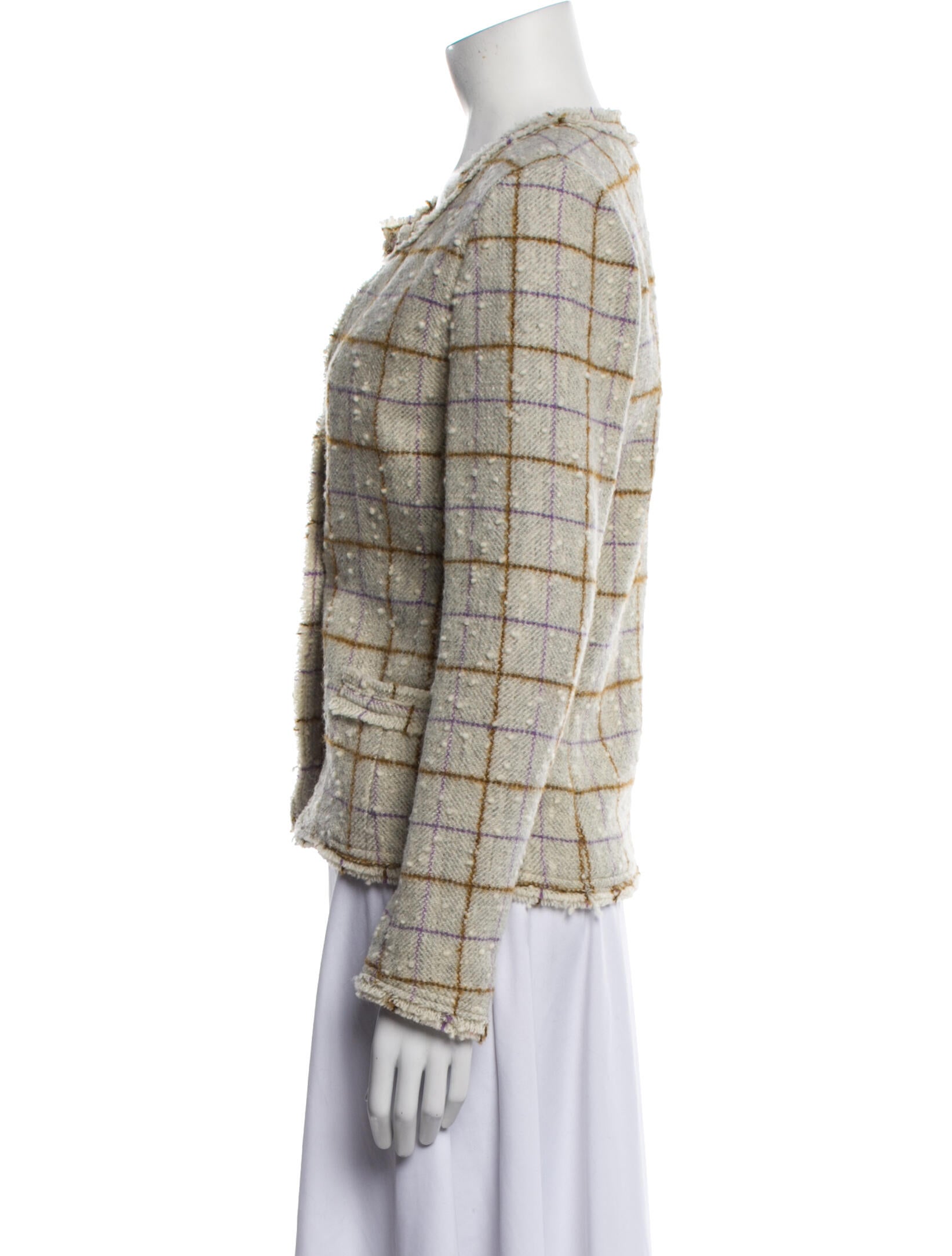 Étoile Isabel Marant Wool Plaid Print Blazer