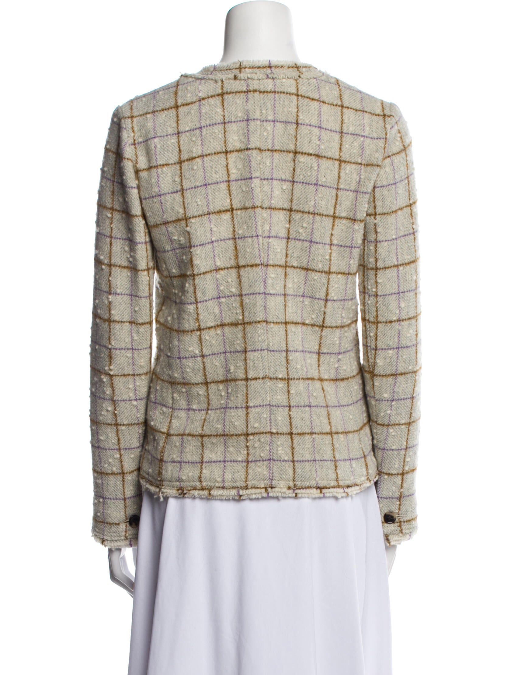 Étoile Isabel Marant Wool Plaid Print Blazer
