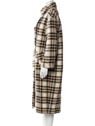 Étoile Isabel Marant Wool Plaid Print Coat