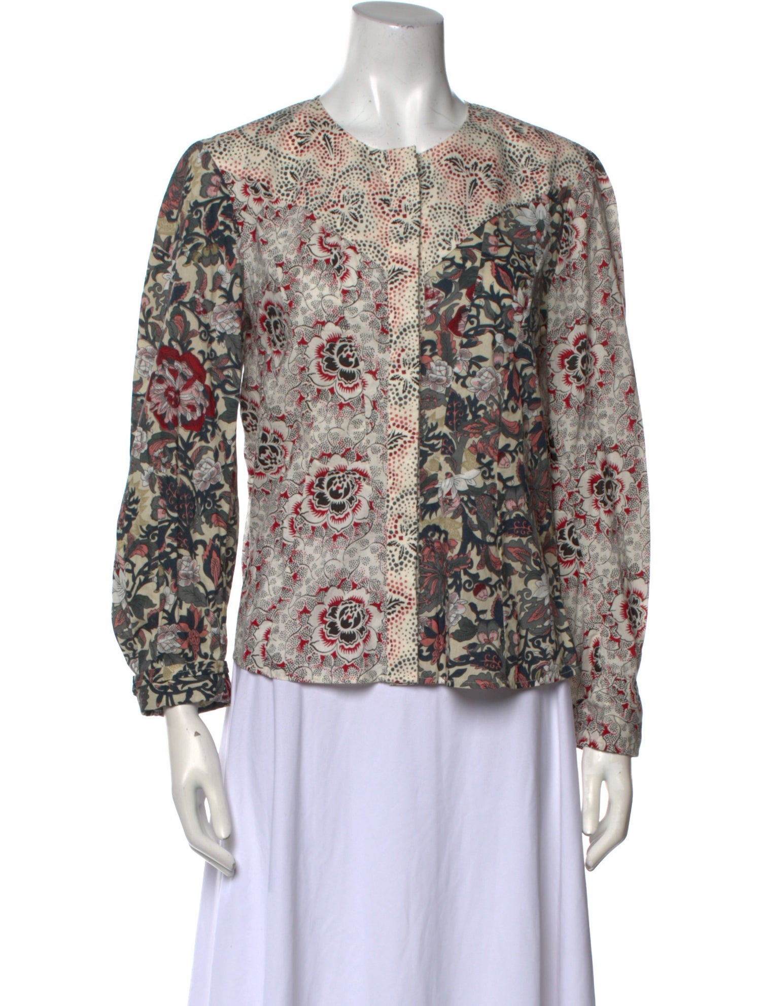 Étoile Isabel Marant Floral Print Crew Neck Blouse