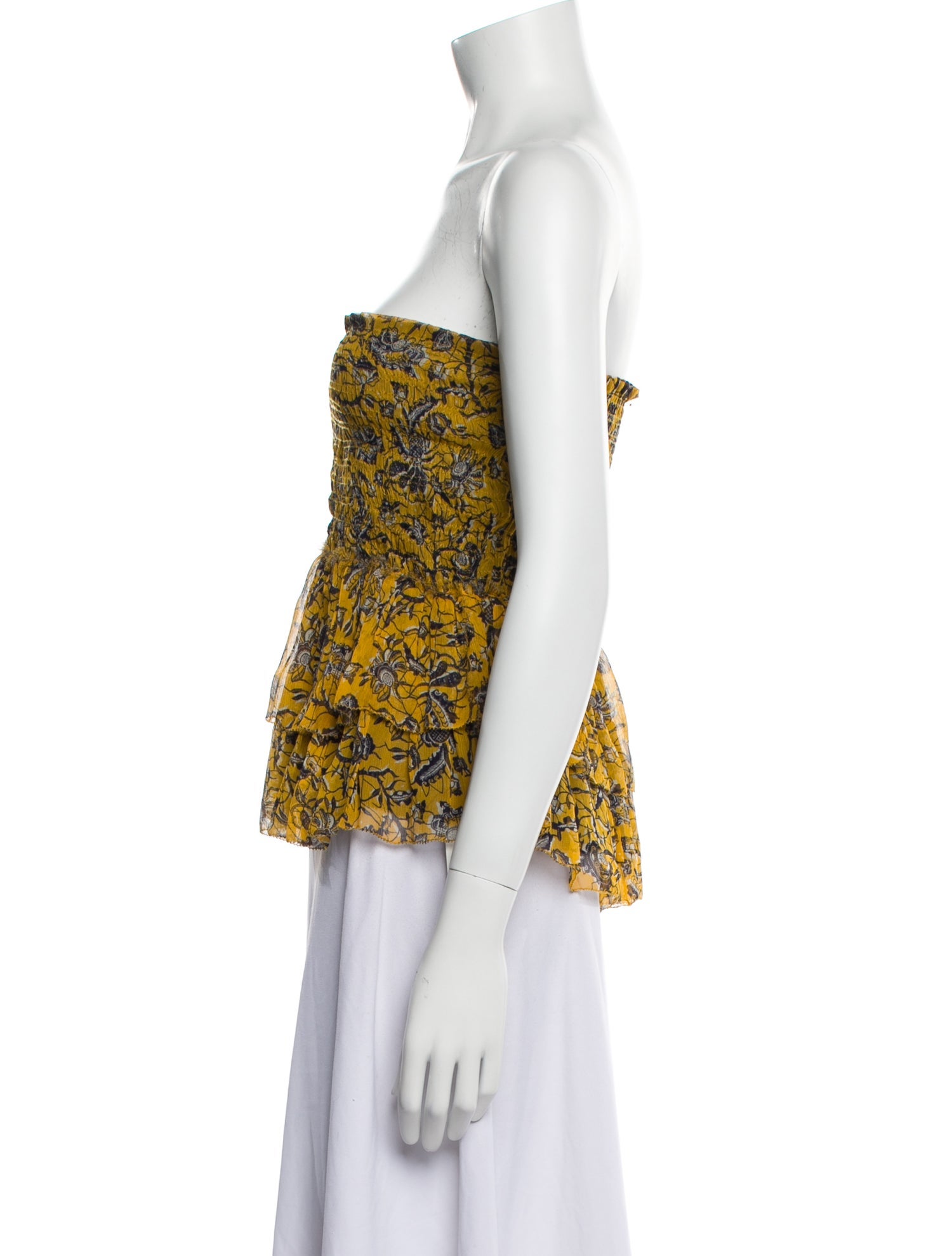 Étoile Isabel Marant Silk Floral Print Crop Top