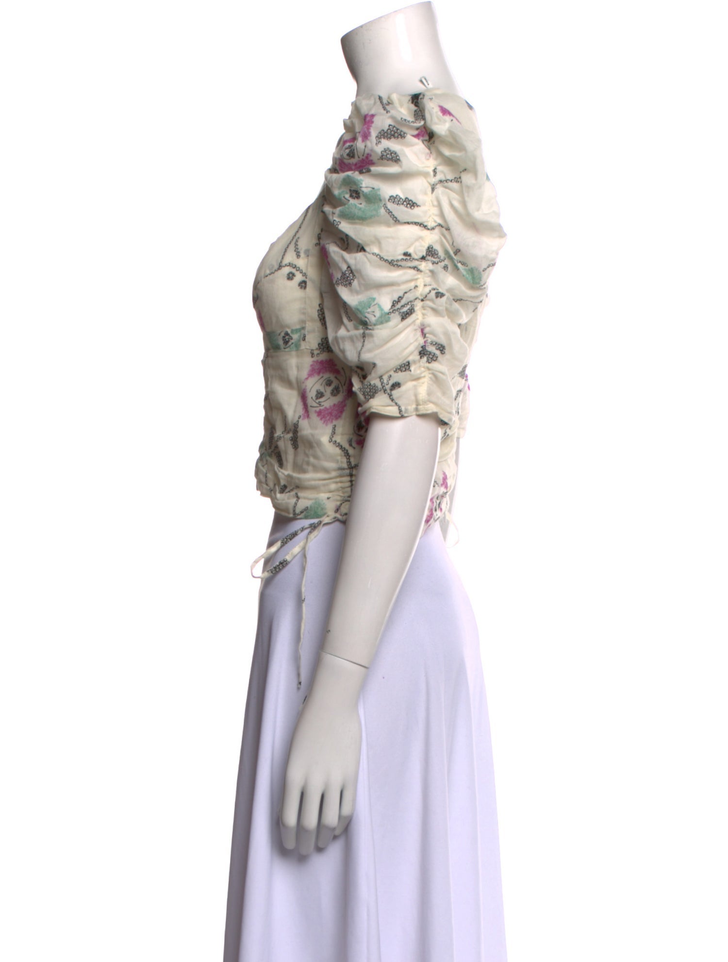 Étoile Isabel Marant Floral Print V-Neck Crop Top