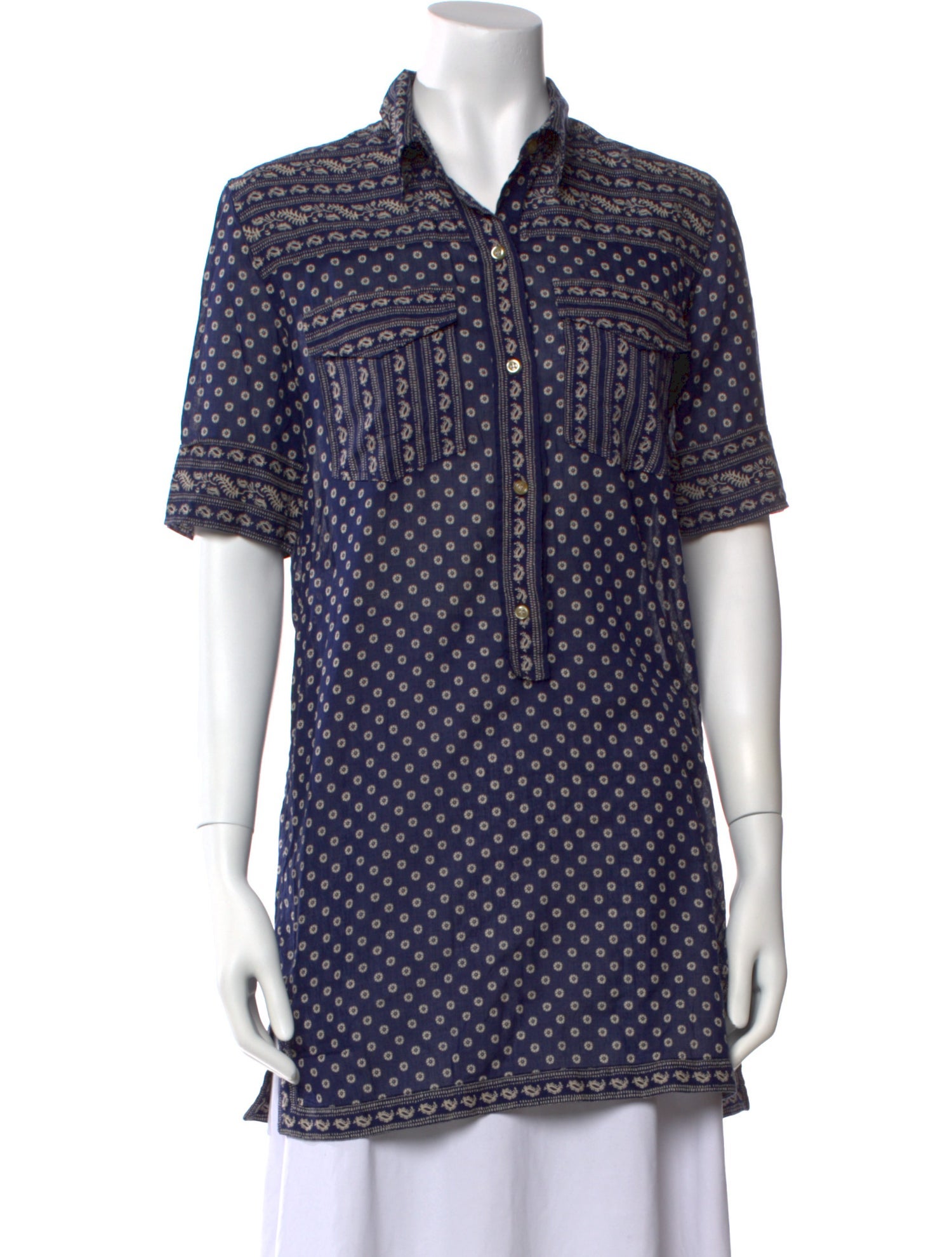 Étoile Isabel Marant Polka Dot Print Short Sleeve Tunic