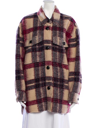 Étoile Isabel Marant Wool Plaid Print Coat
