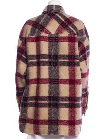Étoile Isabel Marant Wool Plaid Print Coat