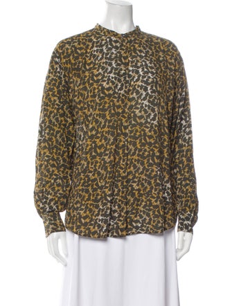 Étoile Isabel Marant Printed Mock Neck Blouse