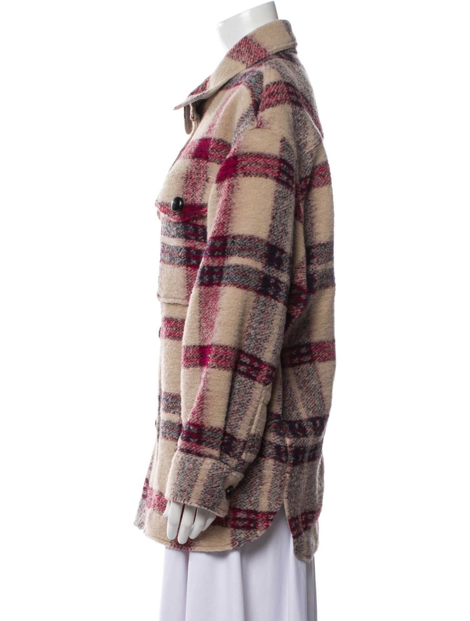 Étoile Isabel Marant Wool Plaid Print Coat