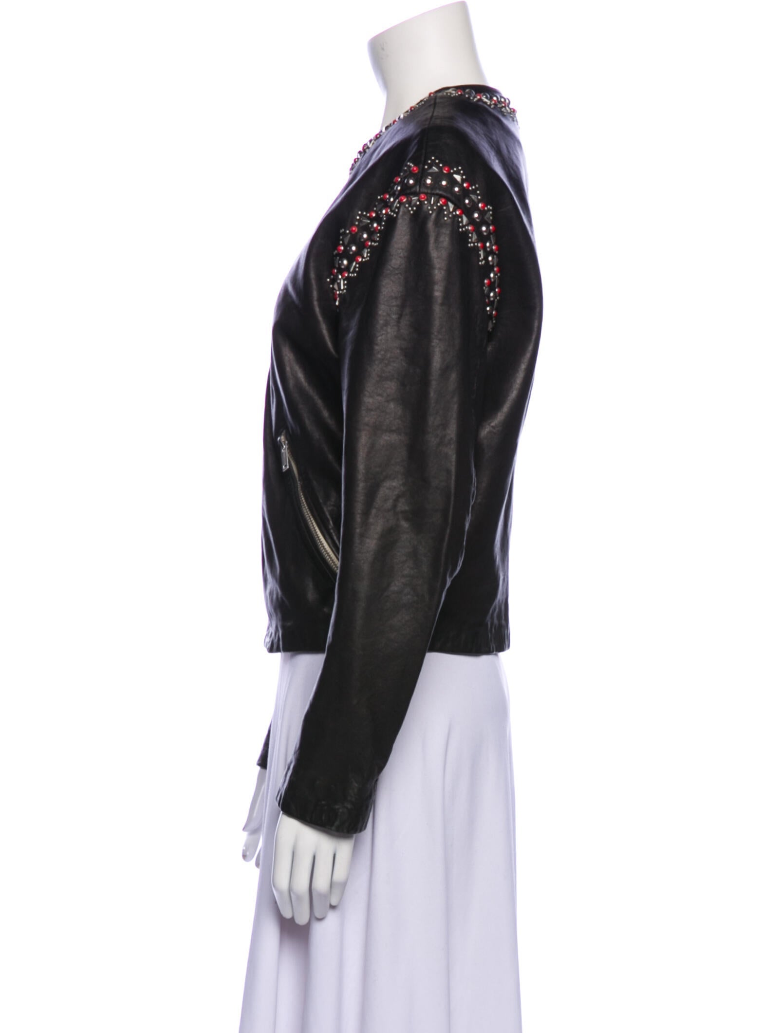 Étoile Isabel Marant Leather Fur Jacket