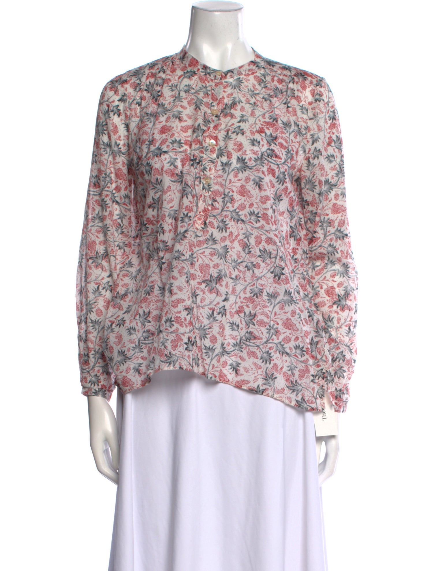 Étoile Isabel Marant Floral Print Mock Neck Blouse