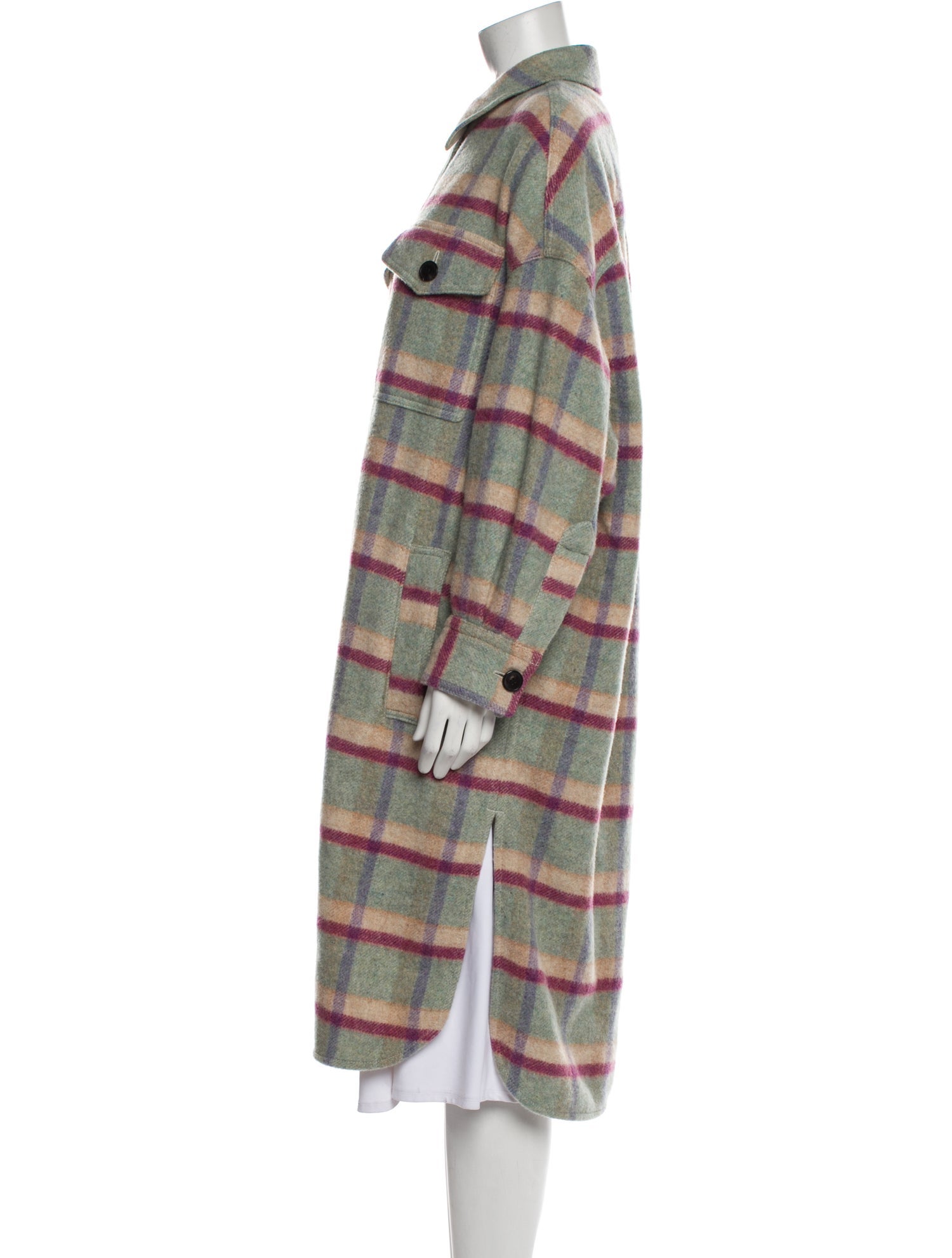 Étoile Isabel Marant Wool Plaid Print Coat w/ Tags